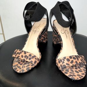 Jessica Simpson Sinista Womens
Size 8M Dress Sandal Brown
Leopard Print Slip On